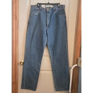 Arizona Jean Company Mens Relaxed Fit Tapered Leg Blue Denim Jeans Size 36 NEW